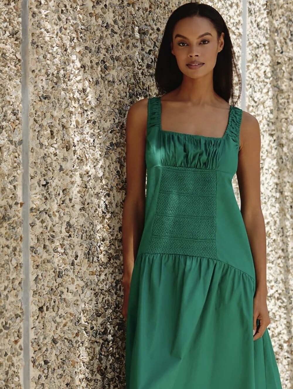 Anthropolgie-Celandine Sleeveless Smocked Open-Back Midi Dress - Size Medium - Picture 2 of 10